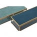 Scatola-Portagioie DKD Home Decor Cristallo Metallo Turchese Blu cielo 25 x 10 x 5 cm (2 Unità)