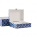 Casetă de Bijuterii DKD Home Decor Albastru Bleumarin Lemn 24 x 20 x 8 cm (2 Unități)