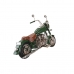 Prydnadsfigur DKD Home Decor 28 x 10 x 17 cm Motorcykel Vit Grön Himmelsblå Vintage (3 Delar)