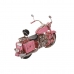 Decoratieve figuren DKD Home Decor 28 x 10 x 16 cm Roze Motorfiets Groen Geel Vintage (3 Onderdelen)