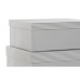 Et sett av stabelbare bokser for organisering DKD Home Decor Grå Hvit Kvadrat Karakterer (43,5 x 33,5 x 15,5 cm)