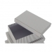 Setti pinottavia järjestelylaatikoita DKD Home Decor Harmaa Valkoinen Neliö Kartonki (43,5 x 33,5 x 15,5 cm)