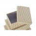 Halmozható Rendszerező Doboz Készlet DKD Home Decor Fehér Négyzetben Préselt Papír Mustár (43,5 x 33,5 x 15,5 cm)