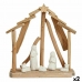 Vánoční jesličky Keramický Kaštanová Bílý 2 kusů 25 x 28 x 10 cm Přírodní Dřevo (2 kusů)