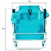 Складной стул с холодильником Textiline Coral 55 x 24 x 63 cm бирюзовый