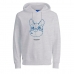 Pánska mikina s kapucňou  JORPAL SWEAT HOOD FST  Jack & Jones 2310015  Sivá