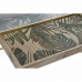 súprava 2 stolov DKD Home Decor Zlatá Prírodná Drevo Kov Sklo 90 x 60 x 45 cm