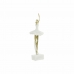 Dekorativ Figur DKD Home Decor 13,5 x 12,5 x 40 cm Gyllen Hvit Harpiks Balletdanser