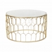 Centrinis stalas DKD Home Decor Glamour Balta Spalvotas Auksinis Marmurą Geležis 87 x 87 x 51,5 cm