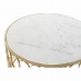 Olohuoneen pöytä DKD Home Decor Glamour Valkoinen Monivärinen Kullattu Marmori Rauta 87 x 87 x 51,5 cm
