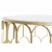 Mesa de Centro DKD Home Decor Glamour Branco Multicolor Dourado Mármore Ferro 87 x 87 x 51,5 cm