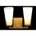 Стенна лампа DKD Home Decor Кристал Златен Метал полиестер Бял (30 x 18 x 23 cm)