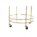 Serving trolley DKD Home Decor Golden Metal Mirror 42,5 x 42,5 x 74,3 cm