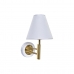 Nástenná lampa DKD Home Decor 25W Zlatá Kov Polyester Biela 220 V (19 x 25 x 30 cm)