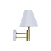 Nástenná lampa DKD Home Decor 25W Zlatá Kov Polyester Biela 220 V (19 x 25 x 30 cm)