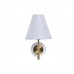 Vegglampe DKD Home Decor 25W Gyllen Metall Polyester Hvit 220 V (19 x 25 x 30 cm)