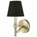 Muurlamp DKD Home Decor 25W Zwart Gouden Metaal Polyester 220 V (15 x 23 x 31 cm)