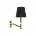 Lampă de Perete DKD Home Decor 25W Negru Auriu* Metal Poliester 220 V (15 x 23 x 31 cm)
