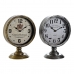 настолен часовник DKD Home Decor Aranysàrga Ezüst színű Fém Kristály Vintage 20,5 x 13,5 x 28 cm (2 egység)
