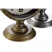 Zegar stołowy DKD Home Decor Kuldne Hõbedane Metall Kristall Vintage 20,5 x 13,5 x 28 cm (2 Ühikut)