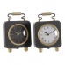Настольные часы DKD Home Decor Чёрный Серебристый PVC Металл Пластик 14,5 x 5 x 21 cm (2 штук)