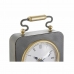Настольные часы DKD Home Decor Melns Sudrabains PVC Metāls Plastmasa 14,5 x 5 x 21 cm (2 gb.)