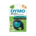 Lamineret tape til mærkningsmaskiner Dymo 91204 12 mm LetraTag® Sort Grøn (10 enheder)