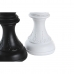 Dekoratív Figura DKD Home Decor Fehér Fekete Sakk Bábuk 12 x 12 x 25,5 cm (4 egység)