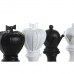 Dekorativní postava DKD Home Decor Bílý Černý Šachy 12 x 12 x 25,5 cm (4 kusů)