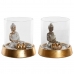 Decorative Figure DKD Home Decor Silver Golden Oriental 16 x 16 x 18 cm (2 Units)