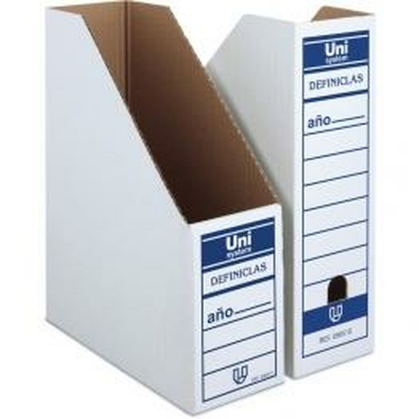 mild Lav en seng hul Tidsskriftholder Unipapel Hvid Pap (33,5 x 26 x 10 cm) (12 enheder) | Køb  til engrospriser