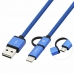 Cable USB a Micro USB y USB C CoolBox COO-CAB-U2MC-BL     