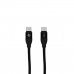 Data / Charger Cable with USB Contact Type C Black (1,5 m)
