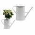 Decorative watering can Metal White Silver (10,5 x 22,5 x 38 cm) (12 Units)