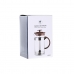 Kaffekande med stempel DKD Home Decor Brun Gennemsigtig Rustfrit stål Borosilikatglas 350 ml 16 x 9 x 18,5 cm
