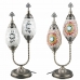 Lámpara de mesa DKD Home Decor 24 x 15 x 55 cm Cristal Metal Multicolor 220 V 50 W (2 Unidades)
