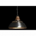Lampa Sufitowa DKD Home Decor Srebrzysty Brązowy Żelazo Drewno mango 50 W (43 x 43 x 31 cm)