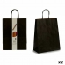 Набор сумок бумага 25,5 x 11,5 x 43 cm Чёрный (12 штук)