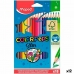 Creioane culori Maped Color' Peps Star Multicolor 18 Piese (12 Unități)