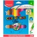 Colouring pencils Maped Color' Peps Star Multicolour 24 Pieces (12 Units)