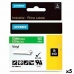 Cinta Laminada para Rotuladoras Rhino Dymo ID1-12 12 x 5,5 mm Blanco Verde Vinilo Autoadhesivas (5 Unidades)