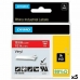Gelamineerde Tape voor Labelmakers Rhino Dymo ID1-12 12 x 5,5 mm Rood Wit Lijmen Zelfklevend (5 Stuks)