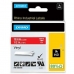 Gelamineerde Tape voor Labelmakers Rhino Dymo ID1-12 12 x 5,5 mm Rood Wit Lijmen Zelfklevend (5 Stuks)
