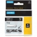 Gelamineerde Tape voor Labelmakers Rhino Dymo ID1-19 19 x 5,5 mm Zwart Polyester Wit Zelfklevend (5 Stuks)