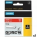 Lamineret tape til mærkningsmaskiner Rhino Dymo ID1-19 19 x 5,5 mm Rød Hvid Lim Auto bindemidler (5 enheder)