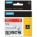 Lamineret tape til mærkningsmaskiner Rhino Dymo ID1-19 19 x 5,5 mm Rød Hvid Lim Auto bindemidler (5 enheder)