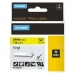 Laminēta lente iekārtu marķēšanai Rhino Dymo ID1-24 24 x 5,5 mm Melns Dzeltens Vinila Pašlīpoši materiāli (5 gb.)