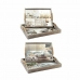 Set van trays DKD Home Decor Beige 40 x 30 x 6 cm Hout MDF (2 Stuks)