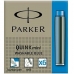 Pastapliiatsi tindi täide Parker Quink Mini 6 Tükid, osad Sinine (30 Ühikut)