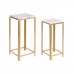 Set van 2 tafels DKD Home Decor Wit Gouden 33 x 33 x 70 cm